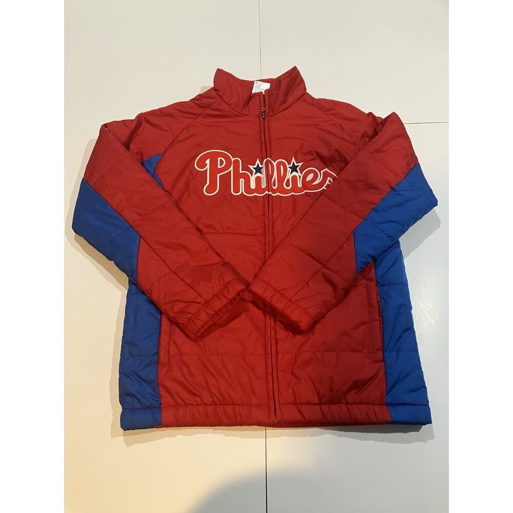 Philadelphia Phillies Boys MLB Authentic Majestic Jacket - Medium 10/12